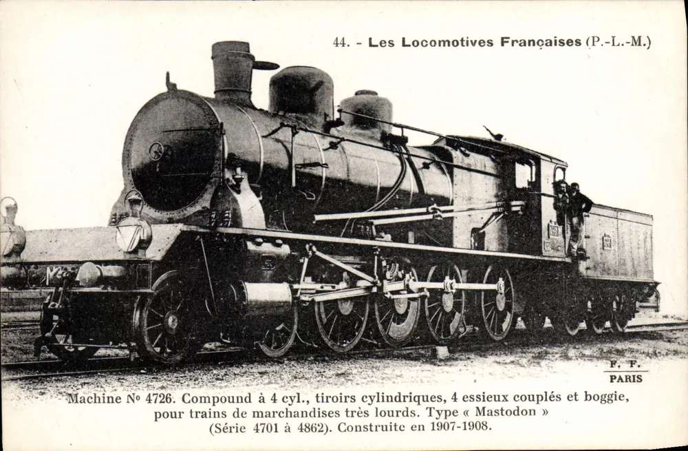 Locomotiva n° 4726 — Tipo « Mastodon » — F. P. PARIS - Frente