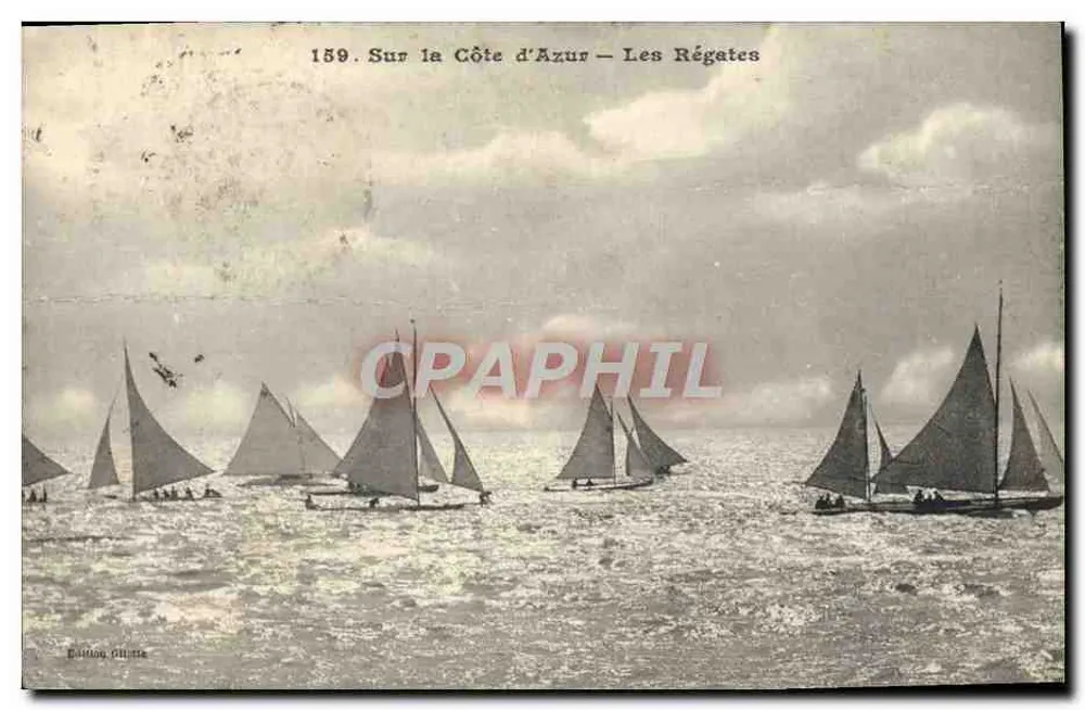 Auf der Côte d'Azur — Die Regatten — Édition Glitte, n°159 - Vorderseite