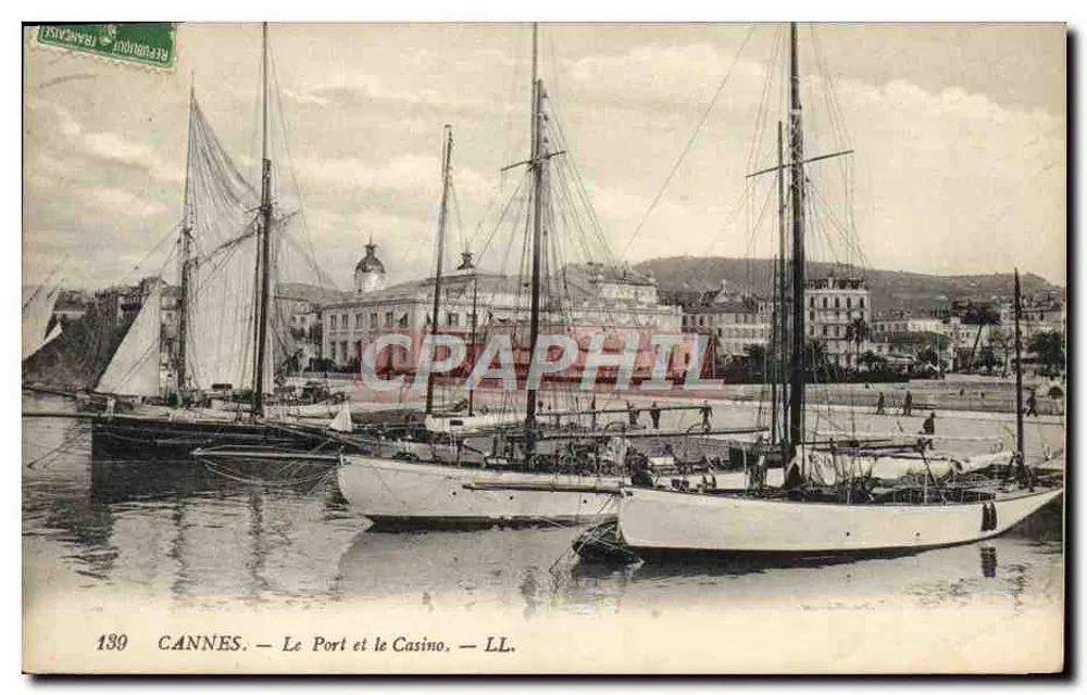 CANNES — Der Hafen und das Casino — LL. - Vorderseite