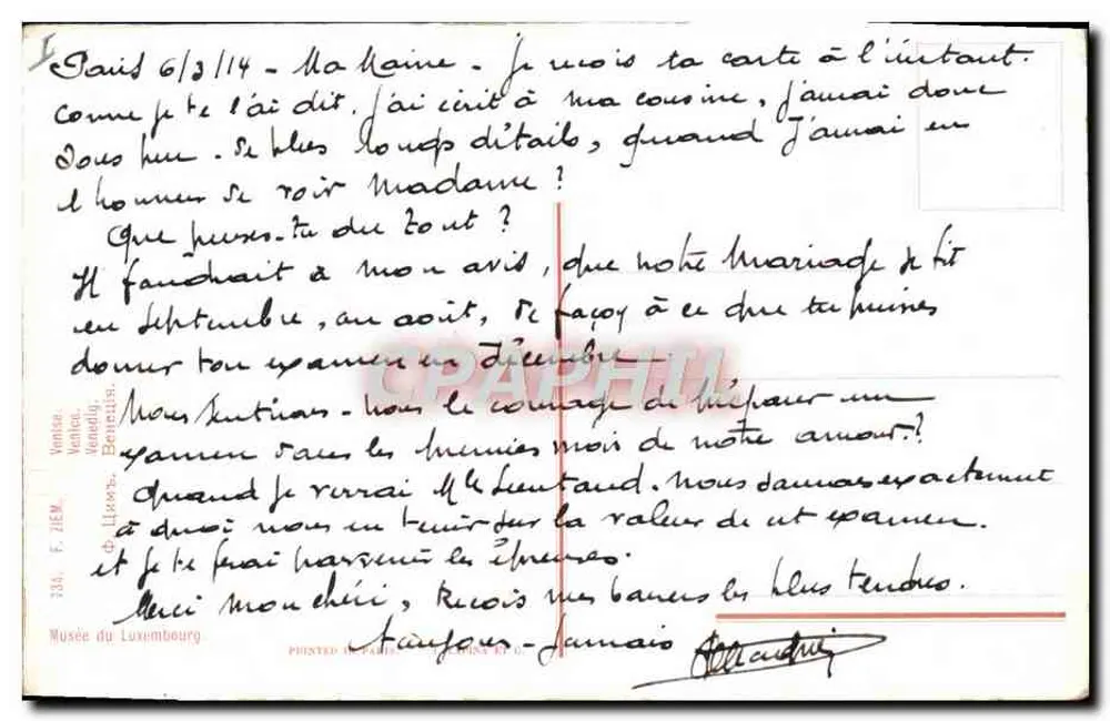 Vista del puerto con veleros — Museo del Luxembourg — F. NEM. 234 - Reverso