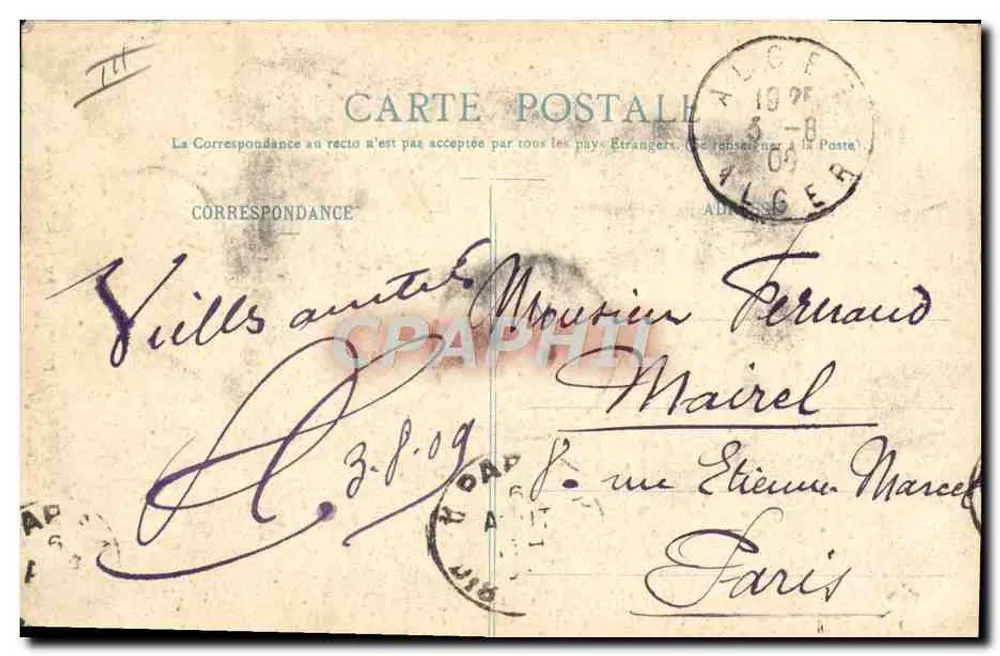 Algerien - Einheimische Typen - Die Schöne 'Zinah' - E. L., Verlag Alger - Rückseite