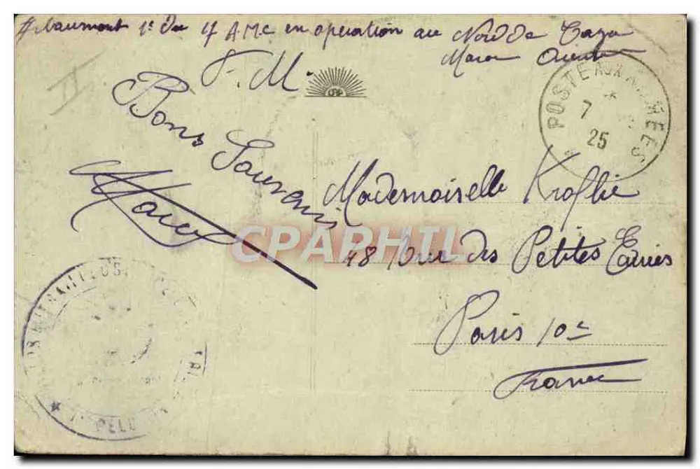Jeune Kabyle — portrait en buste — F. Taltavul Edit. - Alger, n° 1065 - Rückseite