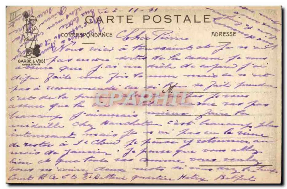 Der Wall — Straßenszene mit Figuren und Dialog — Verlag: GARDE & VDS! (Rückseite) - Rückseite
