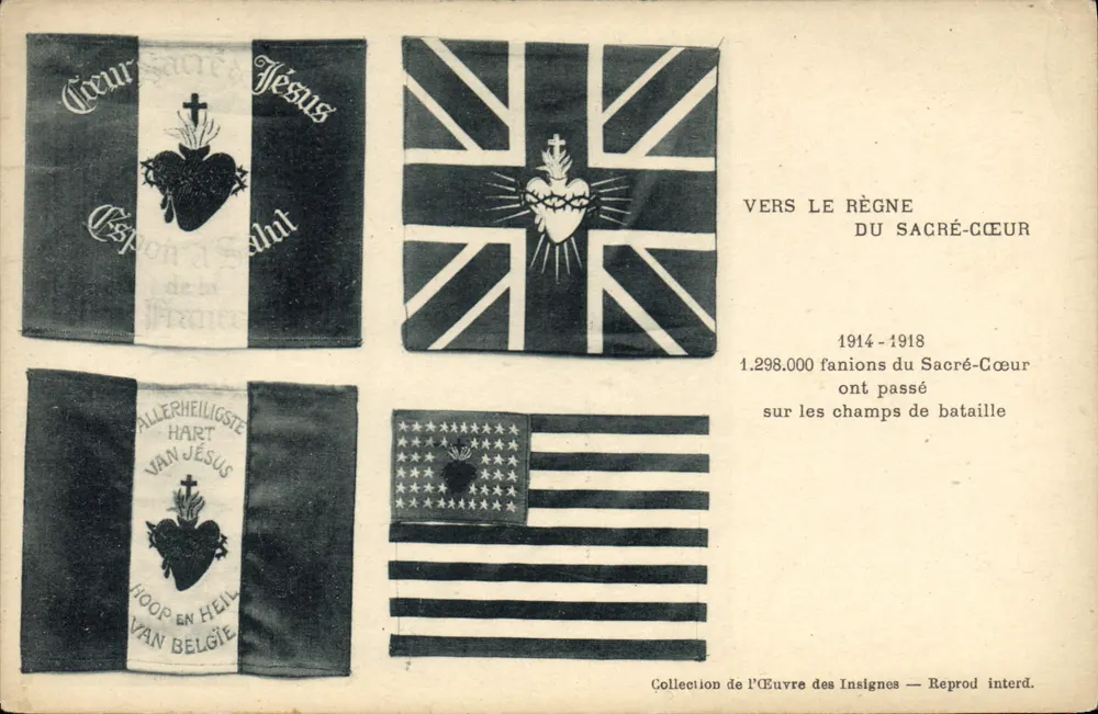 Fahnen des Heiligen Herzens — 1.298.000 Fahnen auf den Schlachtfeldern 1914-1918 — Sammlung der Insignienwerke - Vorderseite