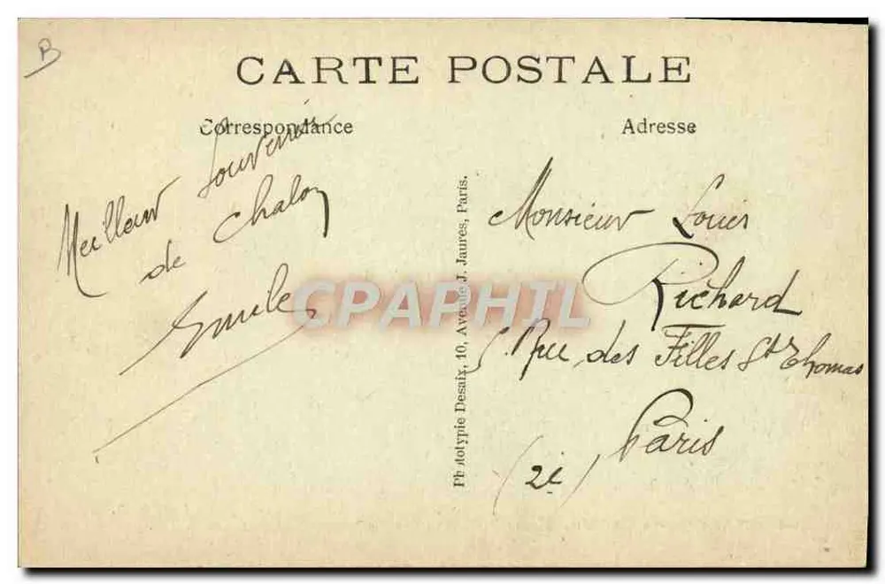 Chalon-sur-Saône — Atelier du Petit Creusot — Ein Unterseeboot — Edit. P. O. - Rückseite