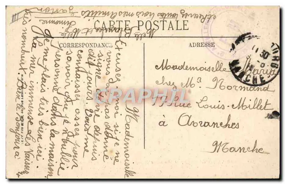 Angriff eines Schlachtschiffes durch einen U-Boot — Marine — Seemanöver — LL. — N° 103 - Rückseite