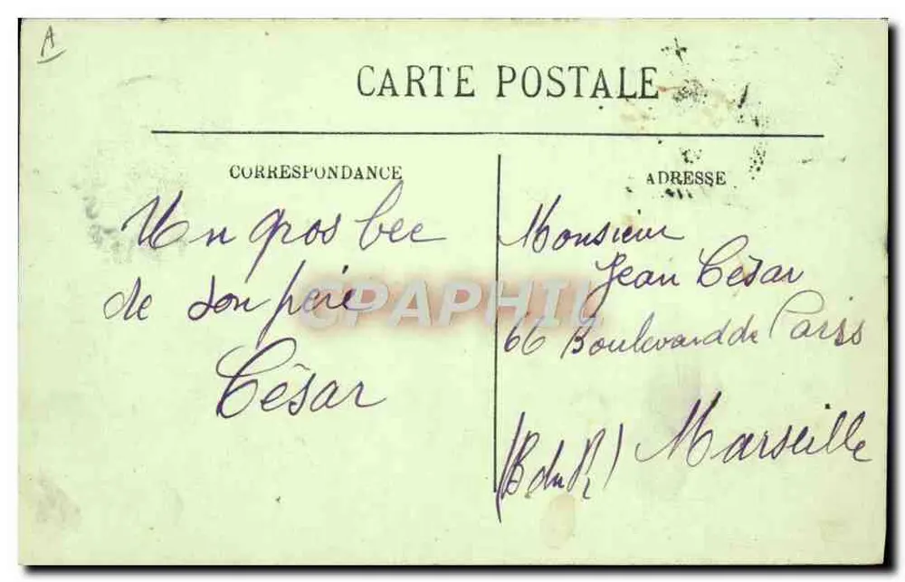 Toulon — Submarino realizando uma mergulho — LL. n°103 - Verso