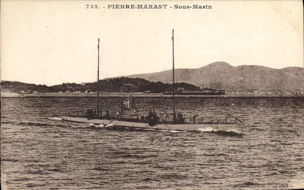 Pierre-Marast - Submarino — Série 732 — Editor não identificado - Frente