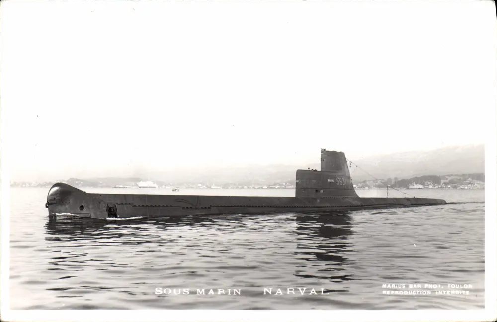 Submarino Narval — Série de reprodução — Marius Bar, Toulon - Frente