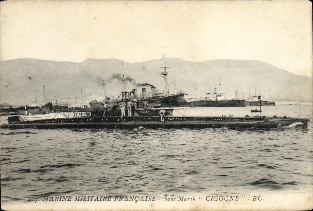 Podwodna łódź "CIGOGNE" — Marynarka Wojskowa Francuska — BC, nr 467 - Awers