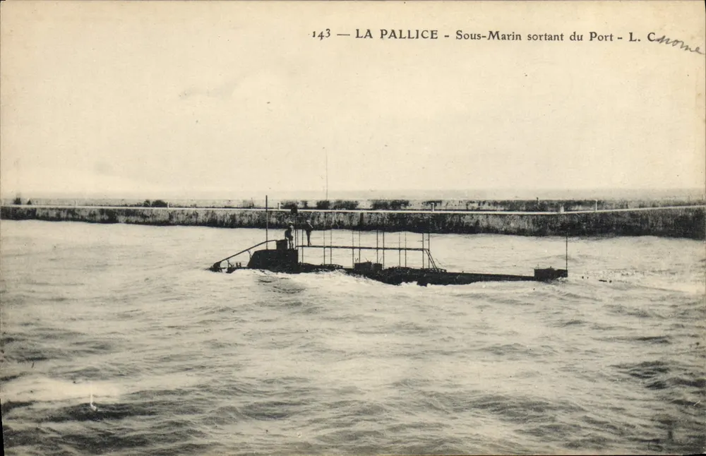 La Pallice - U-Boot, das den Hafen verlässt - L. Chome - Vorderseite