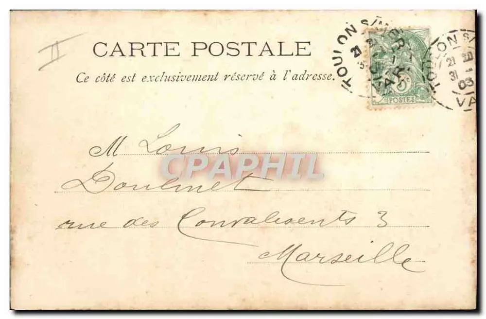 O Submarino Torpilleur Gustave Zédé — Marinha Militar Francesa — Maritus Bar, Toulon, n°62 - Verso