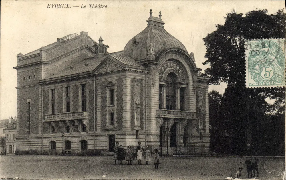 Evreux — O Teatro — editor Lancia, n° 290 - Frente