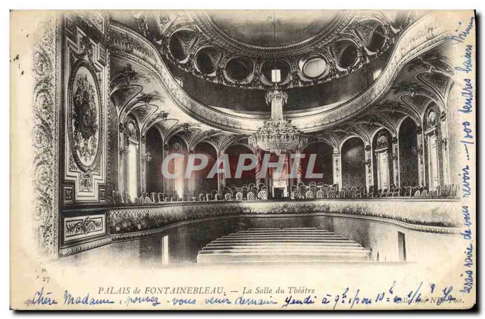 Palais de Fontainebleau — Die Salle du Théâtre — Éditeur : N° 27 - Vorderseite