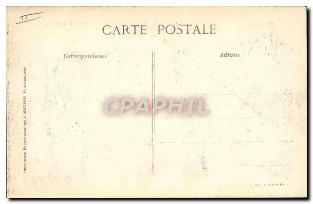 Fontainebleau — O Teatro e a Sala das Festas — Coleção Artística L. Ménard - Verso