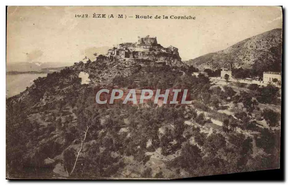 Éze (A.M.) — Rua da Corniche — Editor A.M. n°1022 - Frente