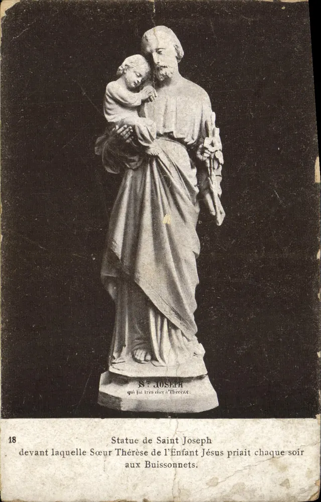 Estátua de São José — Irmã Tereza da Criança Jesus — nos Buissonnets - Frente