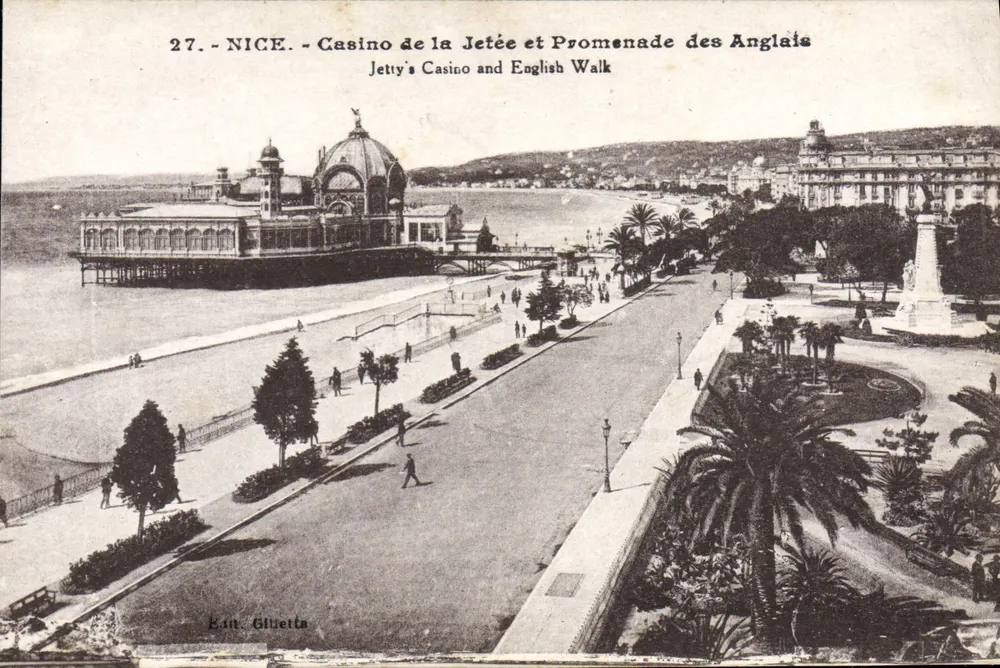 Nice - Casino de la Jetée et Promenade des Anglais — Éditeur J. Gilletta, n°27 - Recto
