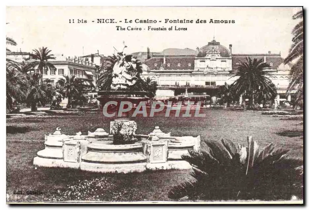 Nice - Das Casino - Fontäne der Liebe — Verlag Gilletta, Nr. 11 bis - Vorderseite