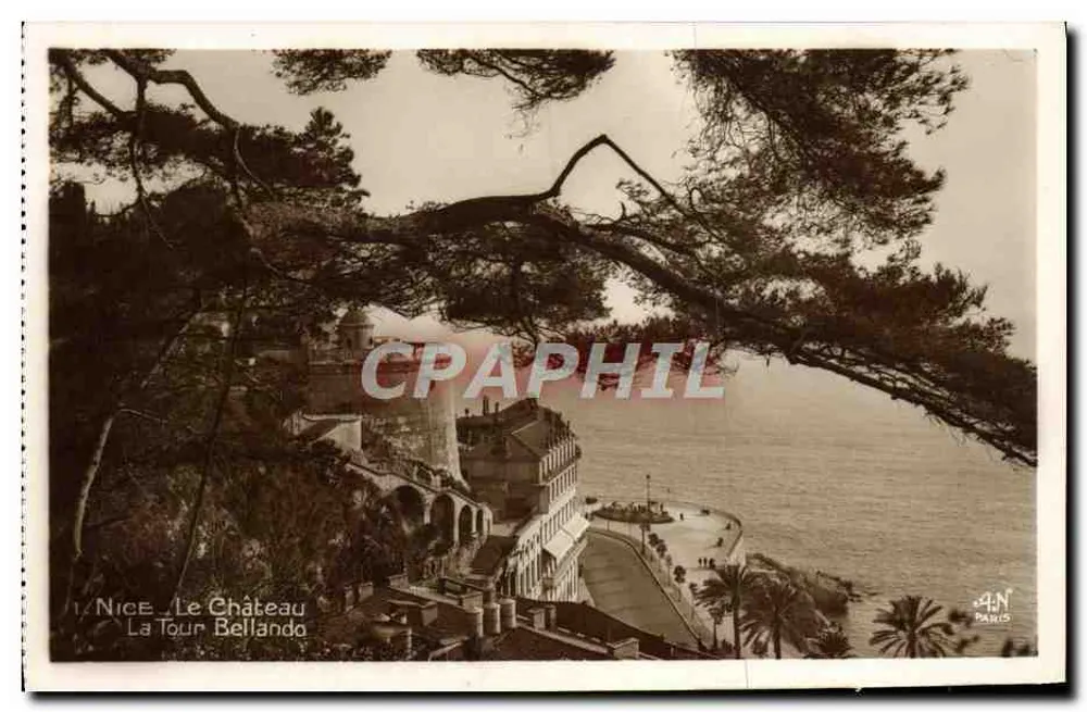 Nice - O Castelo La Tour Bellando — editor A.N. Paris - Frente