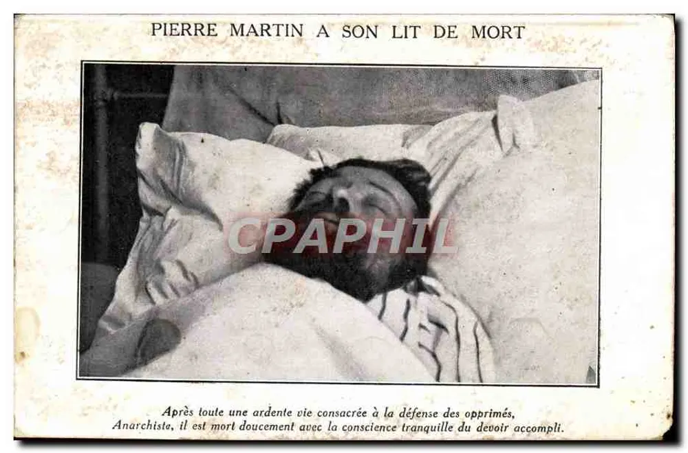 Pierre Martin am Sterbebett — Porträt eines verstorbenen Mannes, Verlag unbekannt - Vorderseite