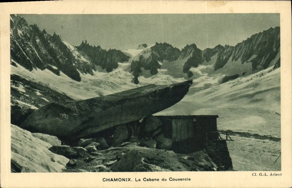 चमोनिक्स। कवरक्ल के बैंगलो — ग्लेशियर की दृश्य — एडिटर G. टेयर्राज, संख्या अदृश्य - आगे