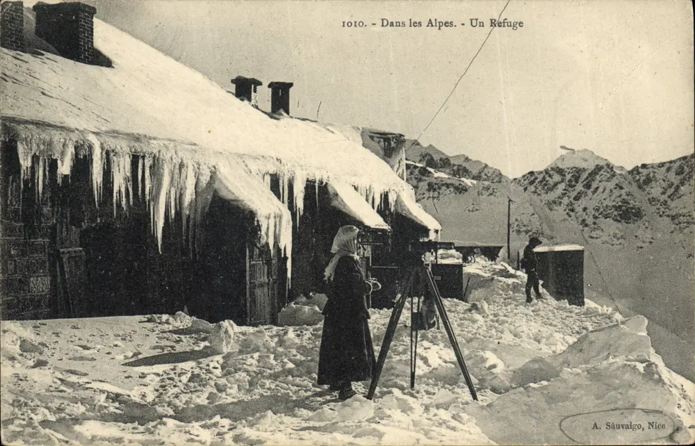 In den Alpen — Ein Schutzhaus — A. Säuvalgo, Nice, n°1010 - Vorderseite