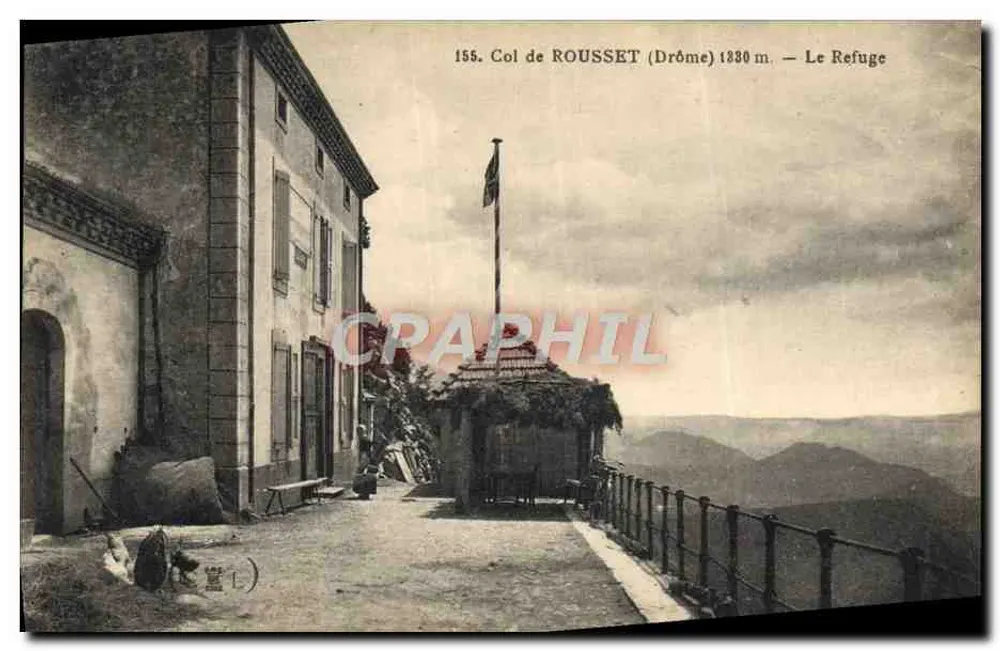 Col de Rousset (Drôme) 1830 m. — O Refúgio - Frente