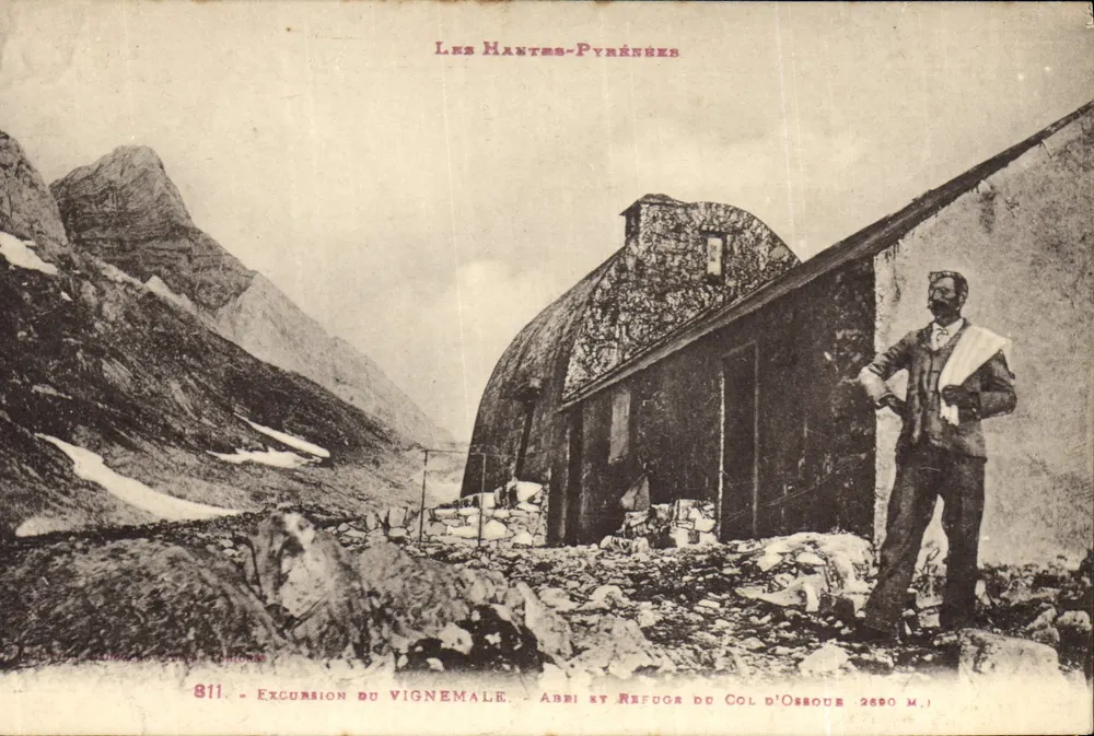 Die Hochpyrenäen — Ausflug zum Vignemale — Schutzhaus und Refugium am Col d'Ossoue 2690 m — n°811 - Vorderseite