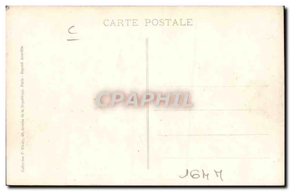 Locomotiva P.L.M. — 3º tipo, série 111 a 400 — editor F. F. Paris - Verso