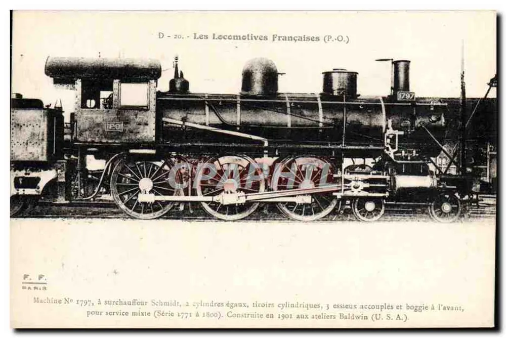 Maszyna nr 1797 — francuska lokomotywa — F. Fleury, seria D-20 - Awers