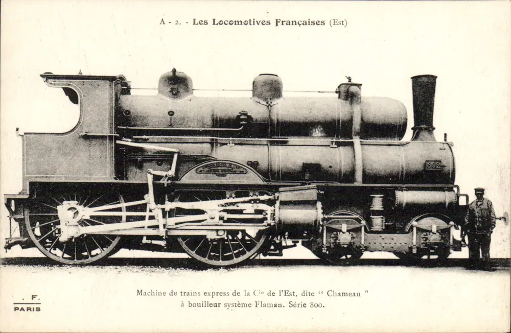 Dampflokomotive der Compagnie de l'Est — Serie 800 — Verlag F. Paris - Vorderseite