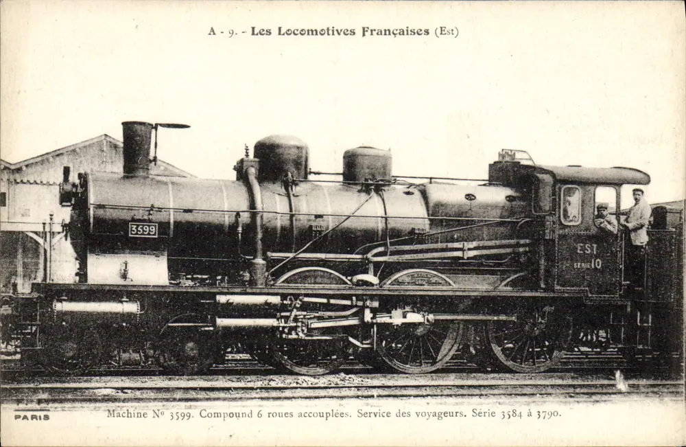 Locomotiva francesa n° 3599 — Série 3584 a 3790 — Editor Paris - Frente