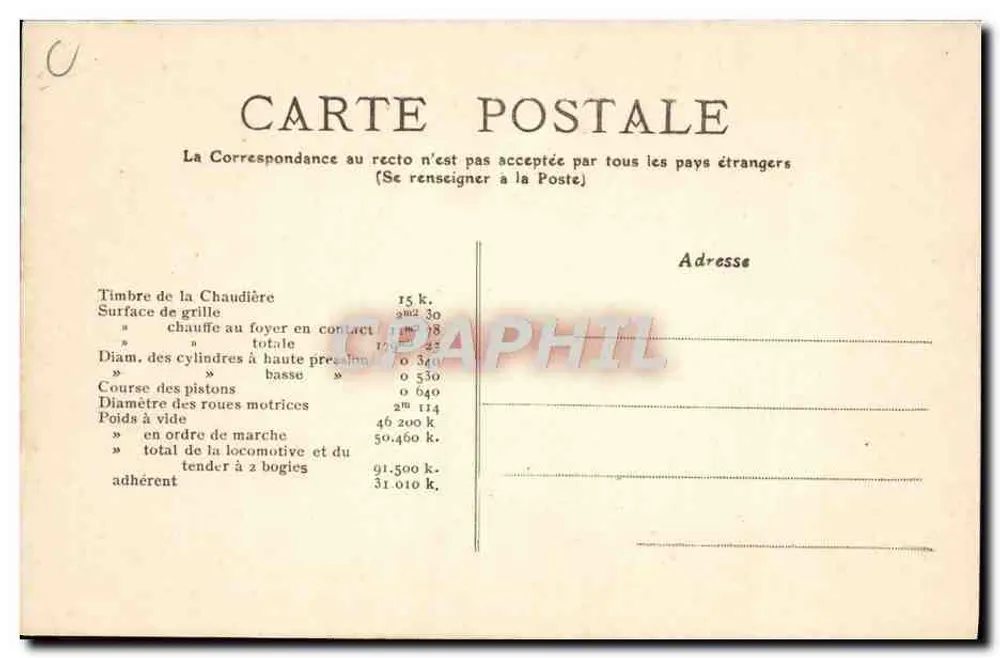 Locomotiva Compound Norte 2.159 — As Locomotivas (Norte) — Série 2158 2160 - Verso
