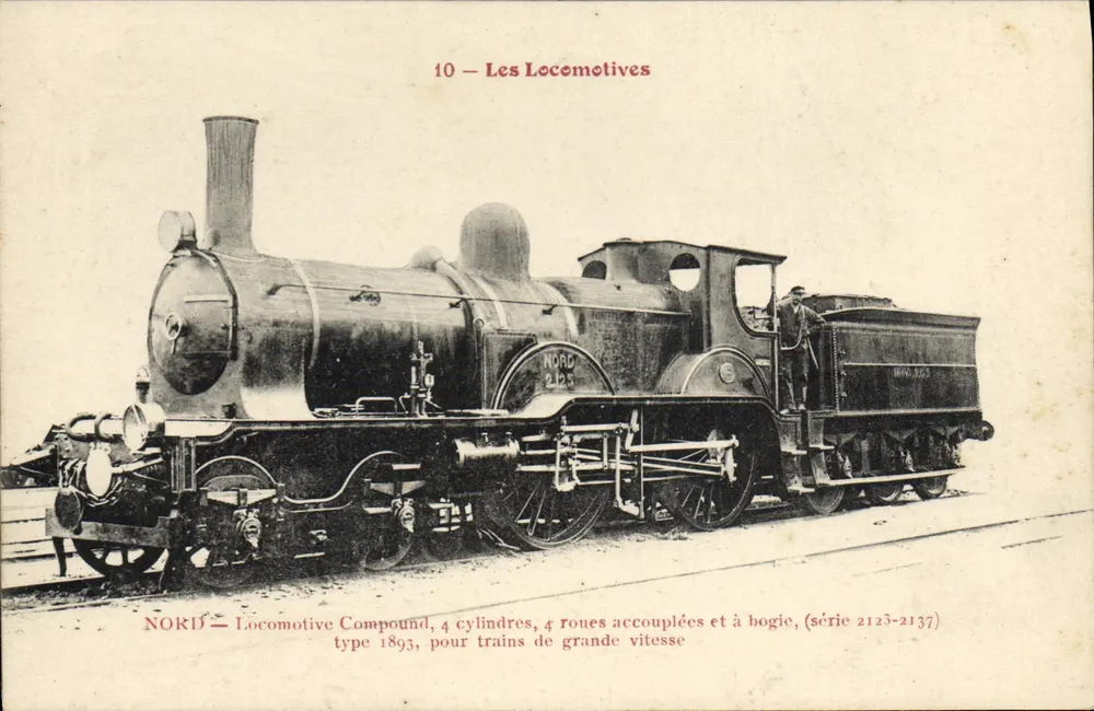 Locomotiva Compound — tipo 1893 — série 2123-2137 — editor F. Fleury - Frente
