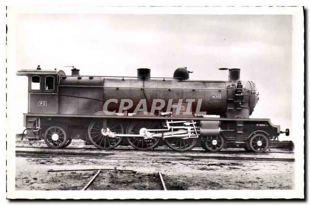 Locomotiva 4501 — Pacific — P.O. — Edição S.A.C.M. N° 173 - Frente