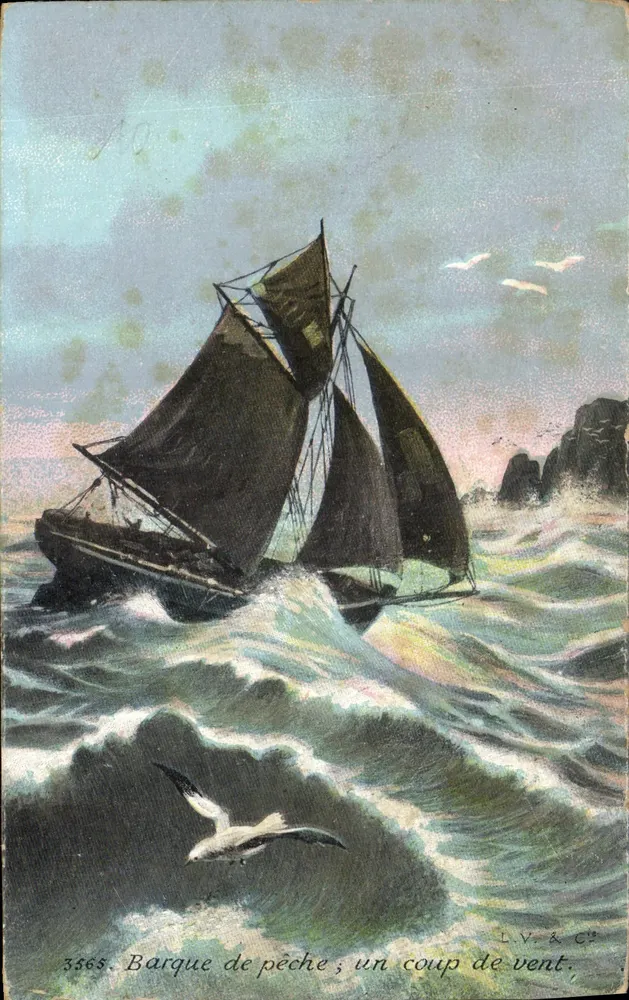 Fischboot; ein Sturmwind — L.V. & Cie, n° 3365 - Vorderseite