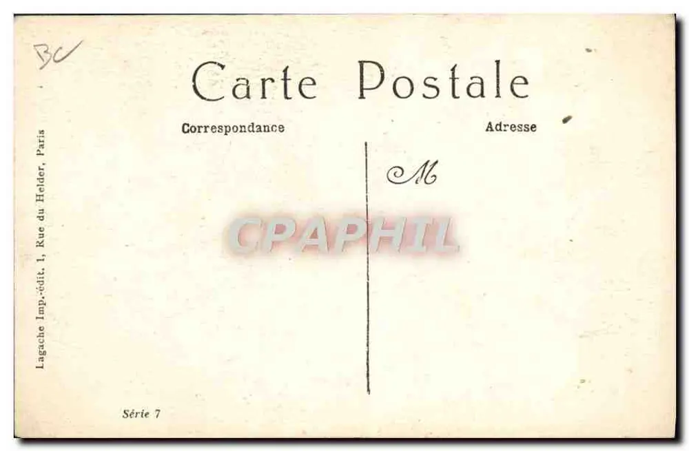 Dois nus — Série 7 — Lagache, Paris - Verso