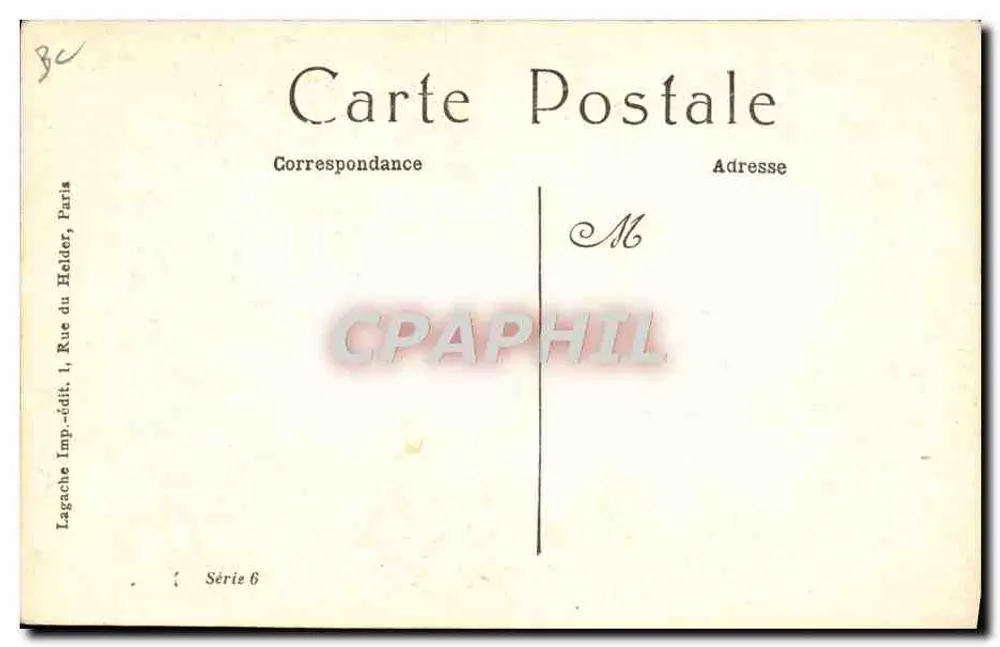 Twee vrouwen — intieme scène — Lagache Imp.-édit. Serie 6 - Achterkant