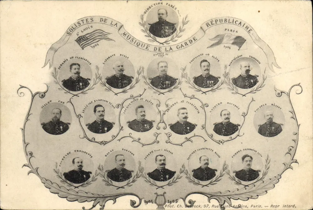 Solisten der Musik der Garde Républicaine — Direction Paris — 1904-1905 - Vorderseite