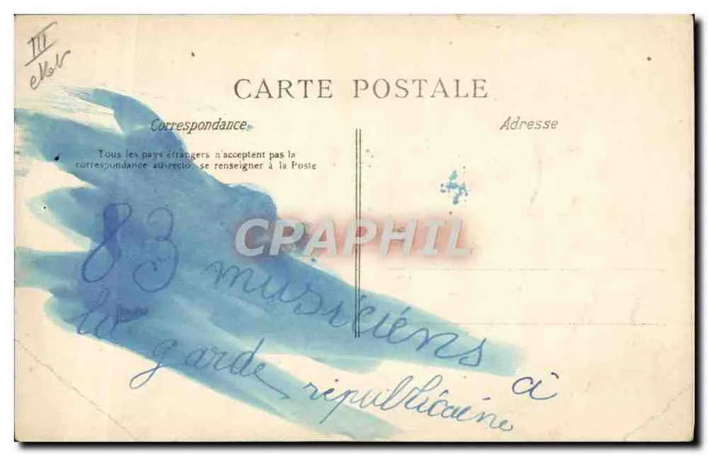 Musique de la Garde Républicaine — Reproduction Interdite 1905 — éditeur OLDEBROCK - Rückseite