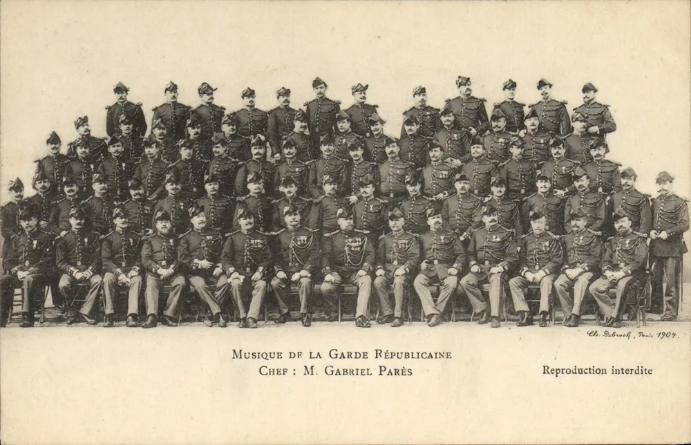 Musik der Republikanischen Garde — Leiter: Herr Gabriel Parès — Verlag Ch. Dubrock, Paris, 1904 - Vorderseite
