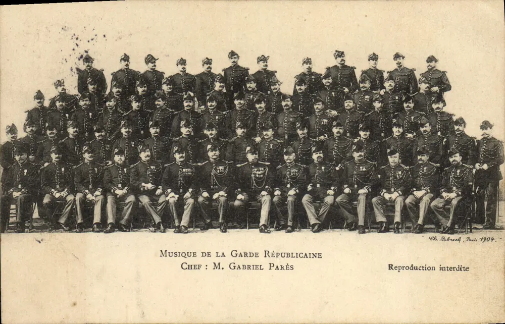 Musik der Garde Républicaine — Dirigent: M. Gabriel Parès — Ch. Dibrach, Paris, 1904 - Vorderseite
