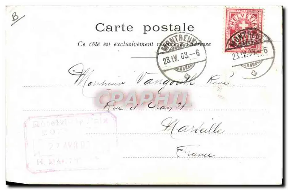 Musik der Republikanischen Garde — Leitung G. Parès — Montreux - Rückseite