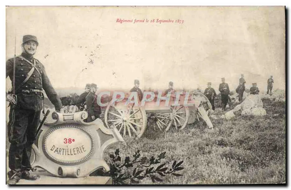 38. Artillerie — Regiment gegründet am 28. September 1873 - Vorderseite