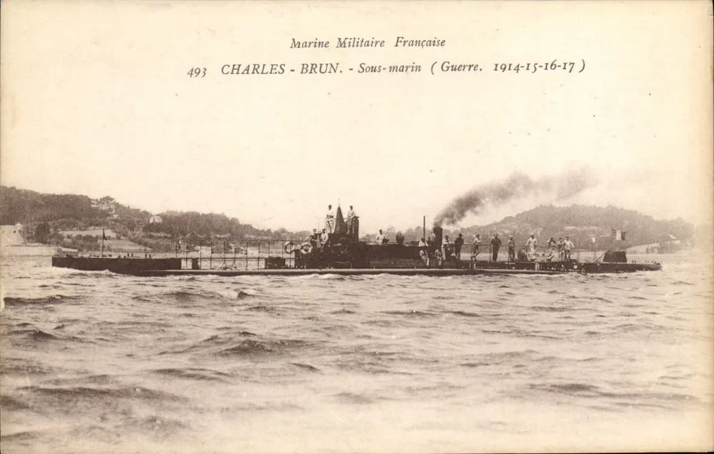 U-Boot Charles-Brun — Französische Marine — Edition Toulon - Vorderseite