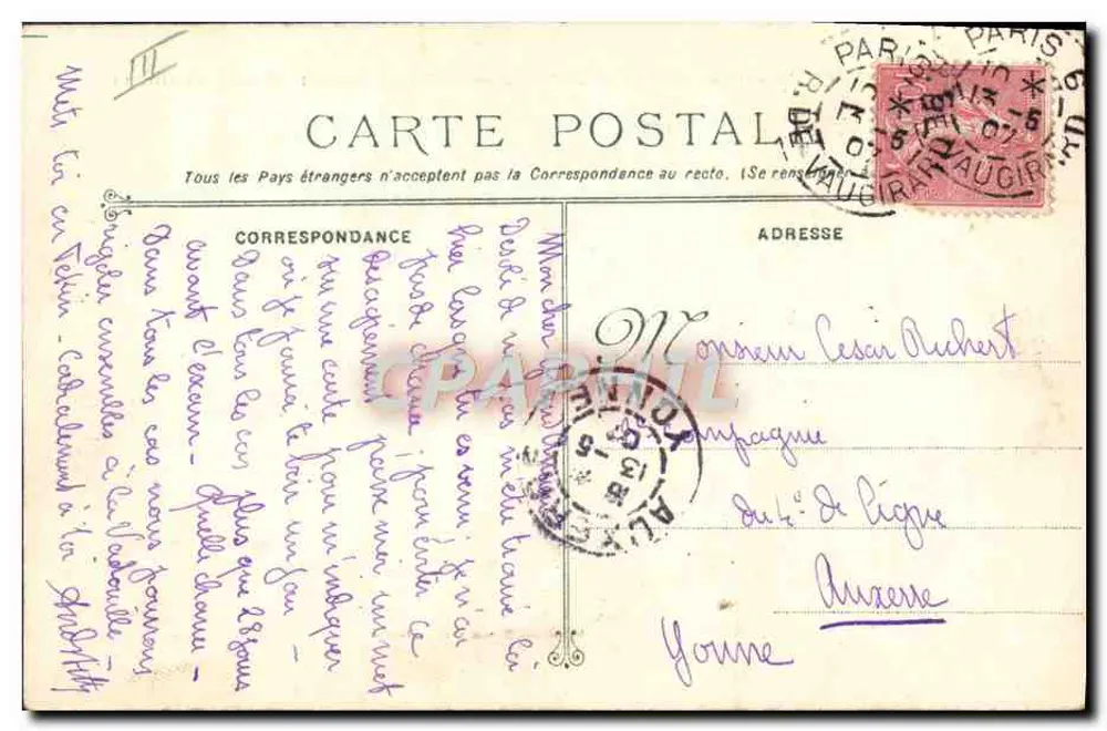 Kreuzer Iéna — zerstört durch Explosion am 12. März 1907 (200 Opfer) — Phototypie Marais Frères, Tondon - Rückseite