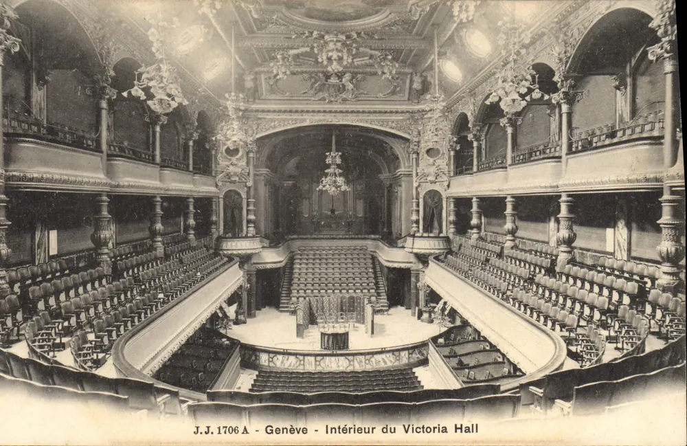 Genf - Innenansicht des Victoria Hall — J.J. 1706A - Vorderseite