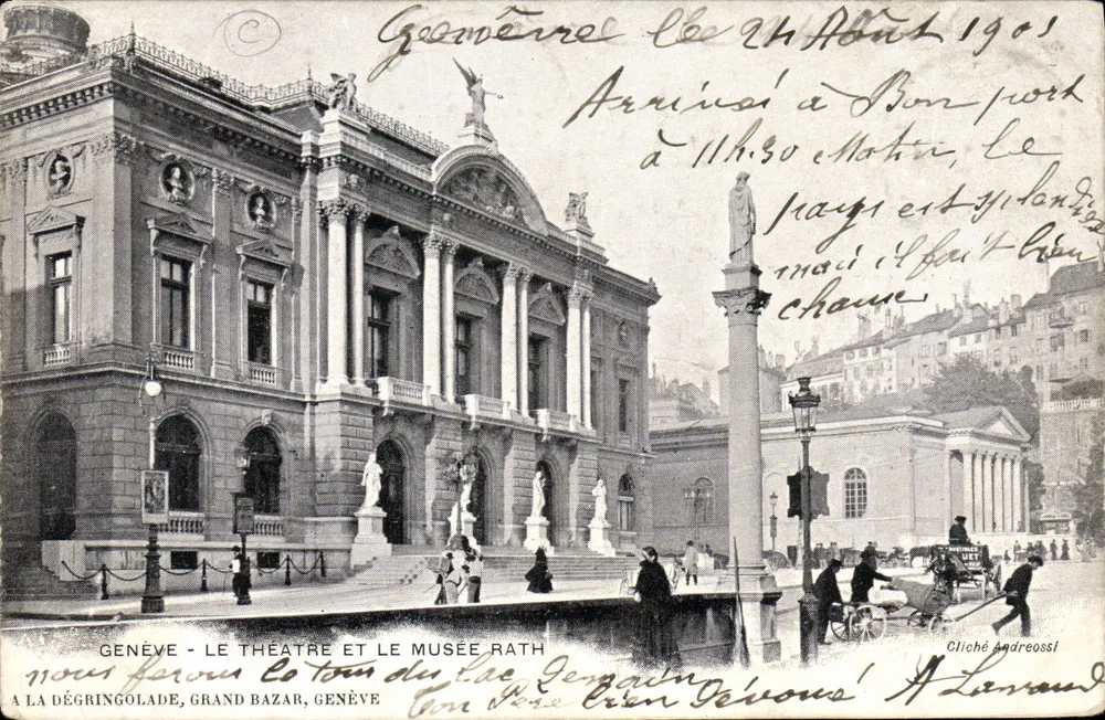 Genebra - O Teatro e o Museu Rath — Cliché Andreossi - Frente