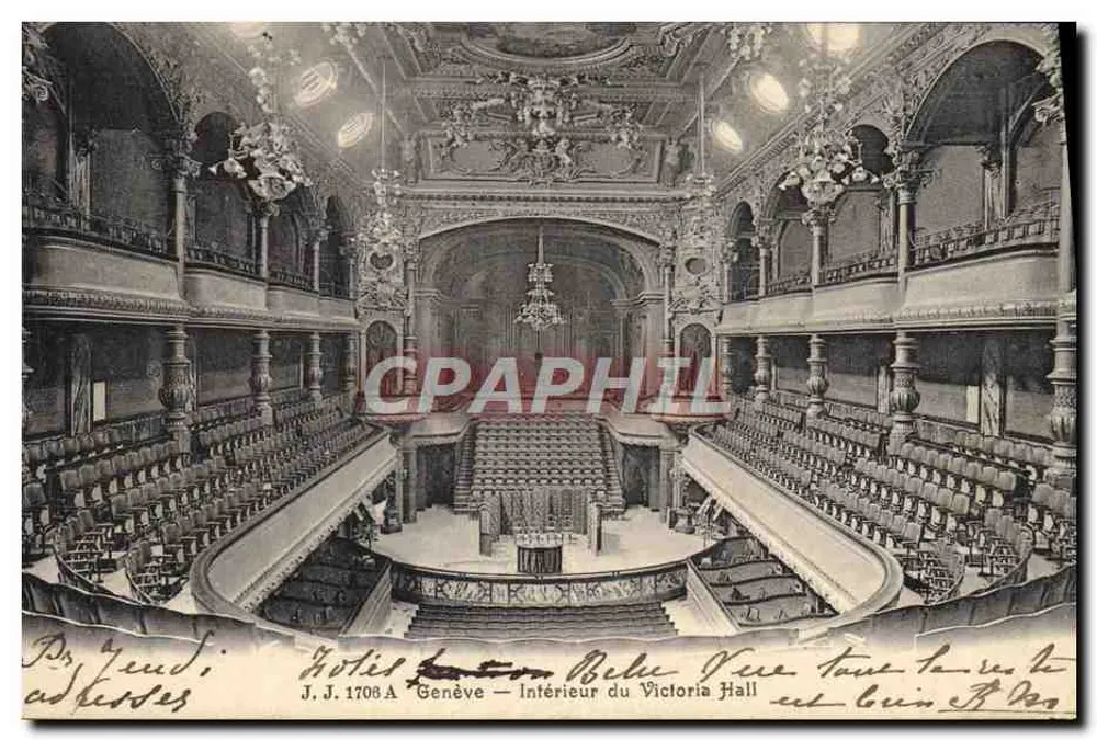 Innenansicht des Victoria Hall — Genf — J.J. 1708A - Vorderseite